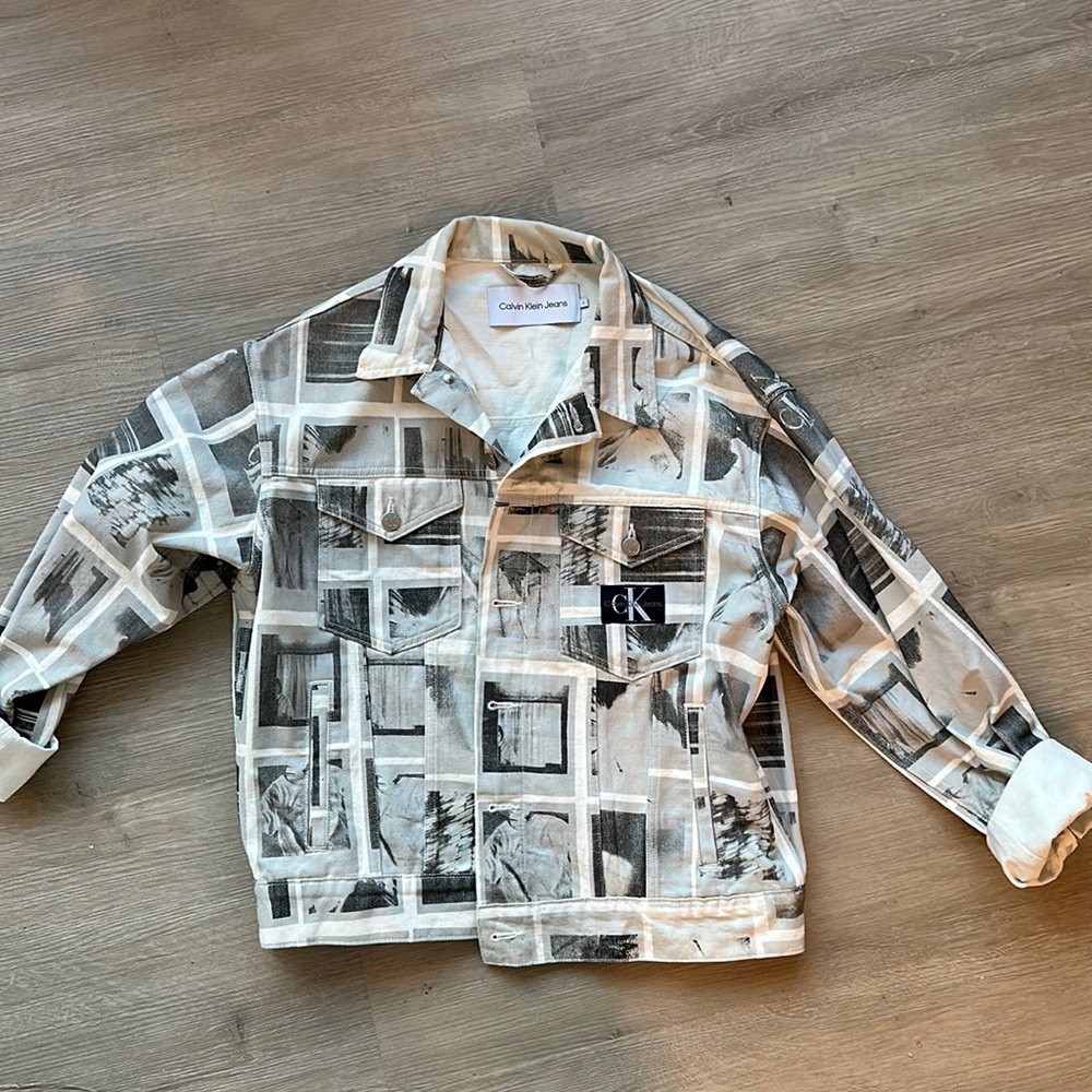 Calvin Klein Jeans printed denim jacket
